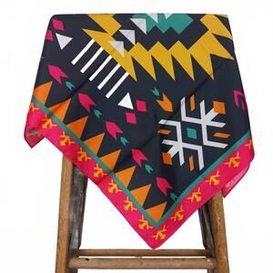 NEW ROWDY CROWD solomon wild rag in black multi